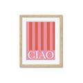 Picture of Ciao Stripes in Pink _GroupedProduct_Rectangle_Portrait_Framed_Matted_