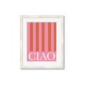 Picture of Ciao Stripes in Pink _GroupedProduct_Rectangle_Portrait_Framed_Matted_