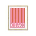 Picture of Ciao Stripes in Pink _GroupedProduct_Rectangle_Portrait_Framed_Matted_