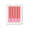 Picture of Ciao Stripes in Pink _GroupedProduct_Rectangle_Portrait_Framed_Matted_