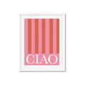 Picture of Ciao Stripes in Pink _GroupedProduct_Rectangle_Portrait_Framed_Matted_