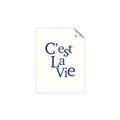 Picture of Cest La Vie in Blue _GroupedProduct_Rectangle_Portrait_Unframed_Print_Only_