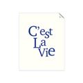 Picture of Cest La Vie in Blue _GroupedProduct_Rectangle_Portrait_Unframed_Print_Only_