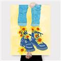 Picture of Sunflower Walk in Blue Shoes _GroupedProduct_Rectangle_Portrait_Canvas_