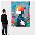 Picture of Luminous Blue Girl _GroupedProduct_Rectangle_Portrait_Canvas_