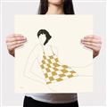 Picture of Lady in Squares _GroupedProduct_Square_Canvas_