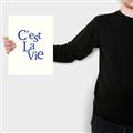 Picture of Cest La Vie in Blue _GroupedProduct_Rectangle_Portrait_Canvas_