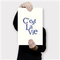 Picture of Cest La Vie in Blue _GroupedProduct_Rectangle_Portrait_Canvas_