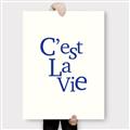 Picture of Cest La Vie in Blue _GroupedProduct_Rectangle_Portrait_Canvas_