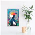 Picture of Luminous Blue Girl _GroupedProduct_Rectangle_Portrait_Canvas_Framed_