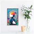 Picture of Luminous Blue Girl _GroupedProduct_Rectangle_Portrait_Canvas_Framed_