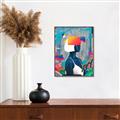 Picture of Luminous Blue Girl _GroupedProduct_Rectangle_Portrait_Canvas_Framed_