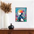 Picture of Luminous Blue Girl _GroupedProduct_Rectangle_Portrait_Canvas_Framed_