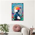 Picture of Luminous Blue Girl _GroupedProduct_Rectangle_Portrait_Canvas_Framed_