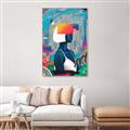 Picture of Luminous Blue Girl _GroupedProduct_Rectangle_Portrait_Canvas_Framed_