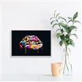Picture of Graffiti Glow Lips _GroupedProduct_Rectangle_Landscape_Canvas_Framed_