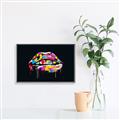 Picture of Graffiti Glow Lips _GroupedProduct_Rectangle_Landscape_Canvas_Framed_