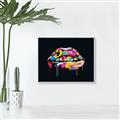 Picture of Graffiti Glow Lips _GroupedProduct_Rectangle_Landscape_Canvas_Framed_