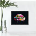 Picture of Graffiti Glow Lips _GroupedProduct_Rectangle_Landscape_Canvas_Framed_