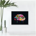 Picture of Graffiti Glow Lips _GroupedProduct_Rectangle_Landscape_Canvas_Framed_