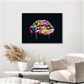 Picture of Graffiti Glow Lips _GroupedProduct_Rectangle_Landscape_Canvas_Framed_
