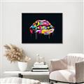 Picture of Graffiti Glow Lips _GroupedProduct_Rectangle_Landscape_Canvas_Framed_