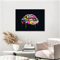 Picture of Graffiti Glow Lips _GroupedProduct_Rectangle_Landscape_Canvas_Framed_