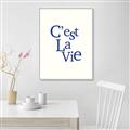 Picture of Cest La Vie in Blue _GroupedProduct_Rectangle_Portrait_Canvas_Framed_