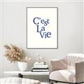 Picture of Cest La Vie in Blue _GroupedProduct_Rectangle_Portrait_Canvas_Framed_