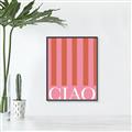 Picture of Ciao Stripes in Pink _GroupedProduct_Rectangle_Portrait_Canvas_Framed_