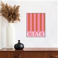 Picture of Ciao Stripes in Pink _GroupedProduct_Rectangle_Portrait_Canvas_Framed_