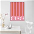 Picture of Ciao Stripes in Pink _GroupedProduct_Rectangle_Portrait_Canvas_Framed_
