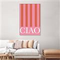 Picture of Ciao Stripes in Pink _GroupedProduct_Rectangle_Portrait_Canvas_Framed_