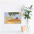 Picture of Lazyday Lady _GroupedProduct_Rectangle_Landscape_Unframed_Print_Only_