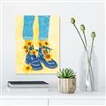 Picture of Sunflower Walk in Blue Shoes _GroupedProduct_Rectangle_Portrait_Unframed_Print_Only_