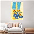 Picture of Sunflower Walk in Blue Shoes _GroupedProduct_Rectangle_Portrait_Unframed_Print_Only_