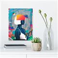 Picture of Luminous Blue Girl _GroupedProduct_Rectangle_Portrait_Unframed_Print_Only_