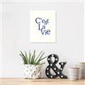 Picture of Cest La Vie in Blue _GroupedProduct_Rectangle_Portrait_Unframed_Print_Only_