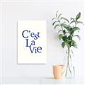 Picture of Cest La Vie in Blue _GroupedProduct_Rectangle_Portrait_Unframed_Print_Only_