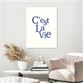 Picture of Cest La Vie in Blue _GroupedProduct_Rectangle_Portrait_Unframed_Print_Only_