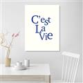Picture of Cest La Vie in Blue _GroupedProduct_Rectangle_Portrait_Unframed_Print_Only_