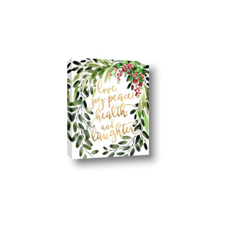 Picture of Holiday Wishes Wreath _GroupedProduct_Rectangle_Portrait_Canvas_
