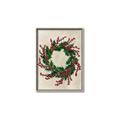 Picture of Holly Wreath _GroupedProduct_Rectangle_Portrait_Canvas_Framed_