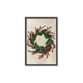 Picture of Holly Wreath _GroupedProduct_Rectangle_Portrait_Canvas_Framed_