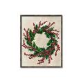 Picture of Holly Wreath _GroupedProduct_Rectangle_Portrait_Canvas_Framed_