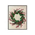 Picture of Holly Wreath _GroupedProduct_Rectangle_Portrait_Canvas_Framed_