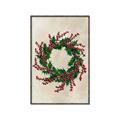Picture of Holly Wreath _GroupedProduct_Rectangle_Portrait_Canvas_Framed_
