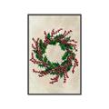 Picture of Holly Wreath _GroupedProduct_Rectangle_Portrait_Canvas_Framed_