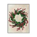 Picture of Holly Wreath _GroupedProduct_Rectangle_Portrait_Canvas_Framed_