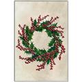 Picture of Holly Wreath _GroupedProduct_Rectangle_Portrait_Canvas_Framed_